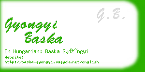 gyongyi baska business card